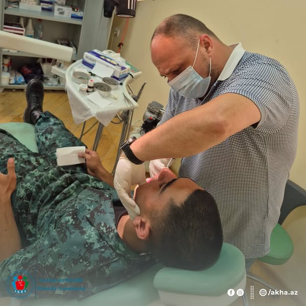 Qubadlı rayonu Qəzyan kəndində 60-dan çox hərbiçiyə təmənnasız stomatoloji xidmət göstərilib