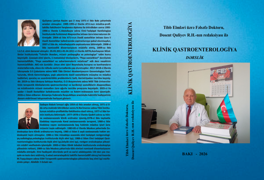 Azərbaycanda qastroenterologiya sahəsi üzrə hazırlanmış ilk fundamental dərslik - “Klinik qastroenterologiya”