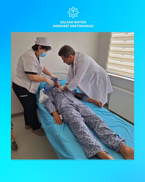 Salyan Rayon Mərkəzi Xəstəxanasının Cərrahiyyə şöbəsində “Mavi kod” simulyasiya təlimi keçirilib