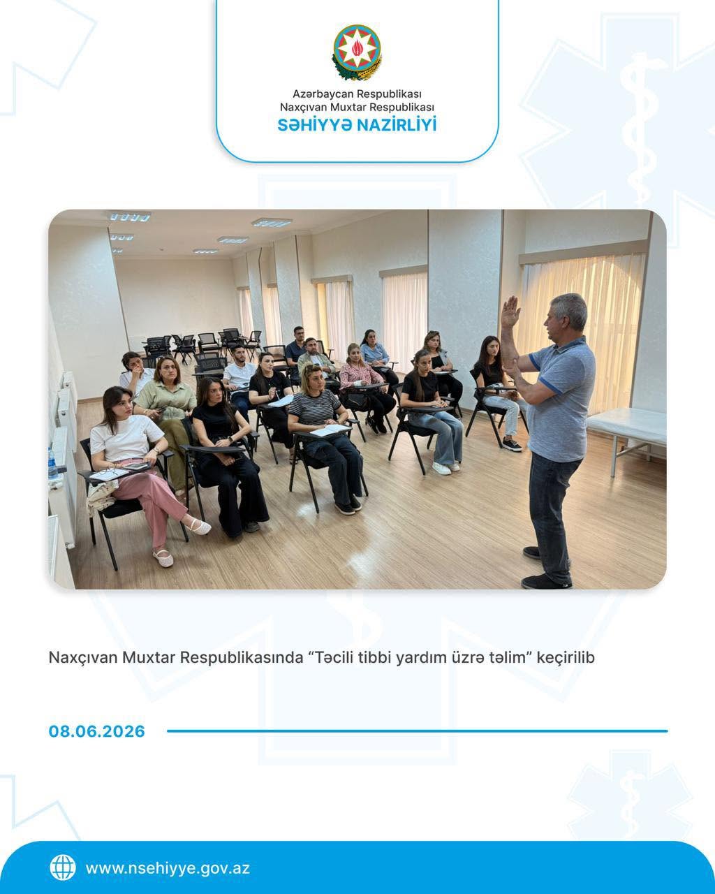 Naxçıvan Muxtar Respublikasında “Təcili tibbi yardım üzrə təlim” keçirilib  