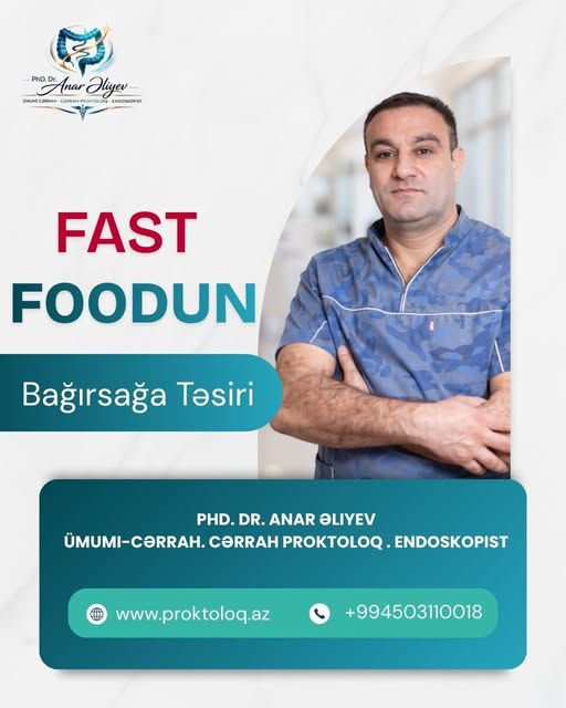 Fast foodun bağırsağa təsiri