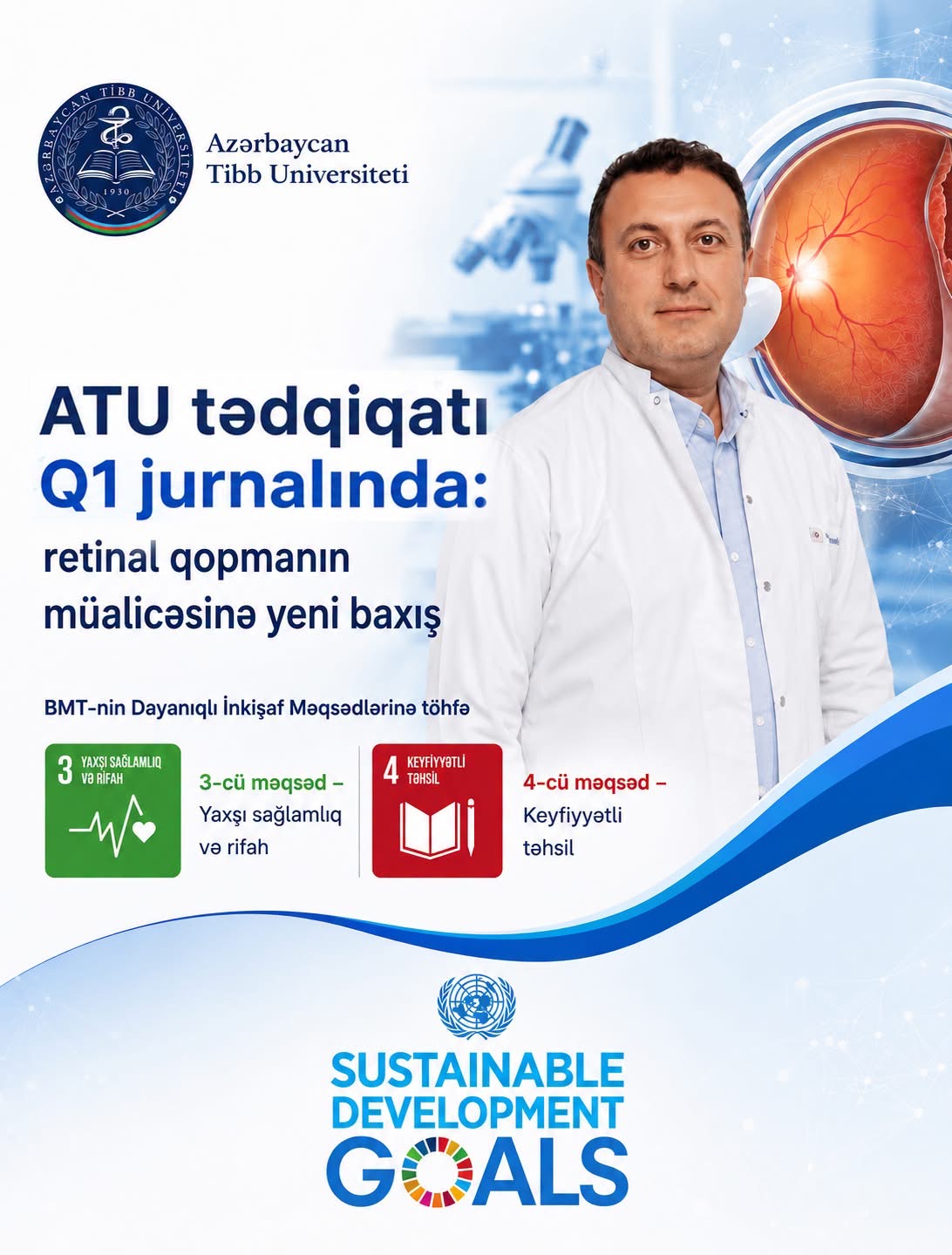 Azərbaycan tibb elminin beynəlxalq uğuru: Regmatogen retinal qopmanın cərrahi müalicəsində yeni elmi nəticələr