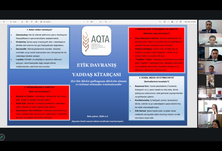 AQTA-nın KOB evlərində xidmət göstərən əməkdaşları üçün təlim təşkil olunub