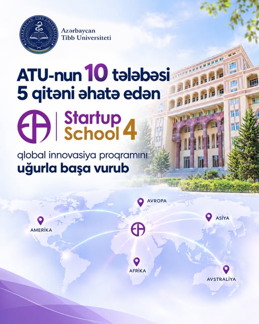  ATU-nun 10 tələbəsi 5 qitəni əhatə edən “Startup School 4” qlobal innovasiya proqramını uğurla başa vurub   