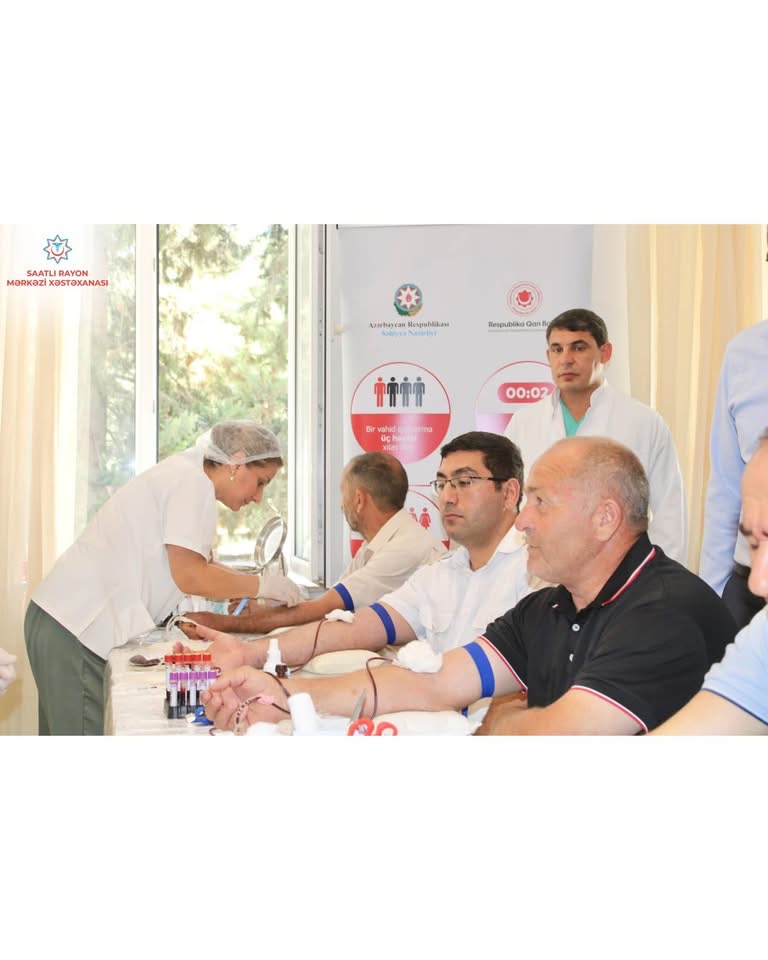Saatlı Rayon Mərkəzi Xəstəxanasında könüllü qanvermə AKSİYASI