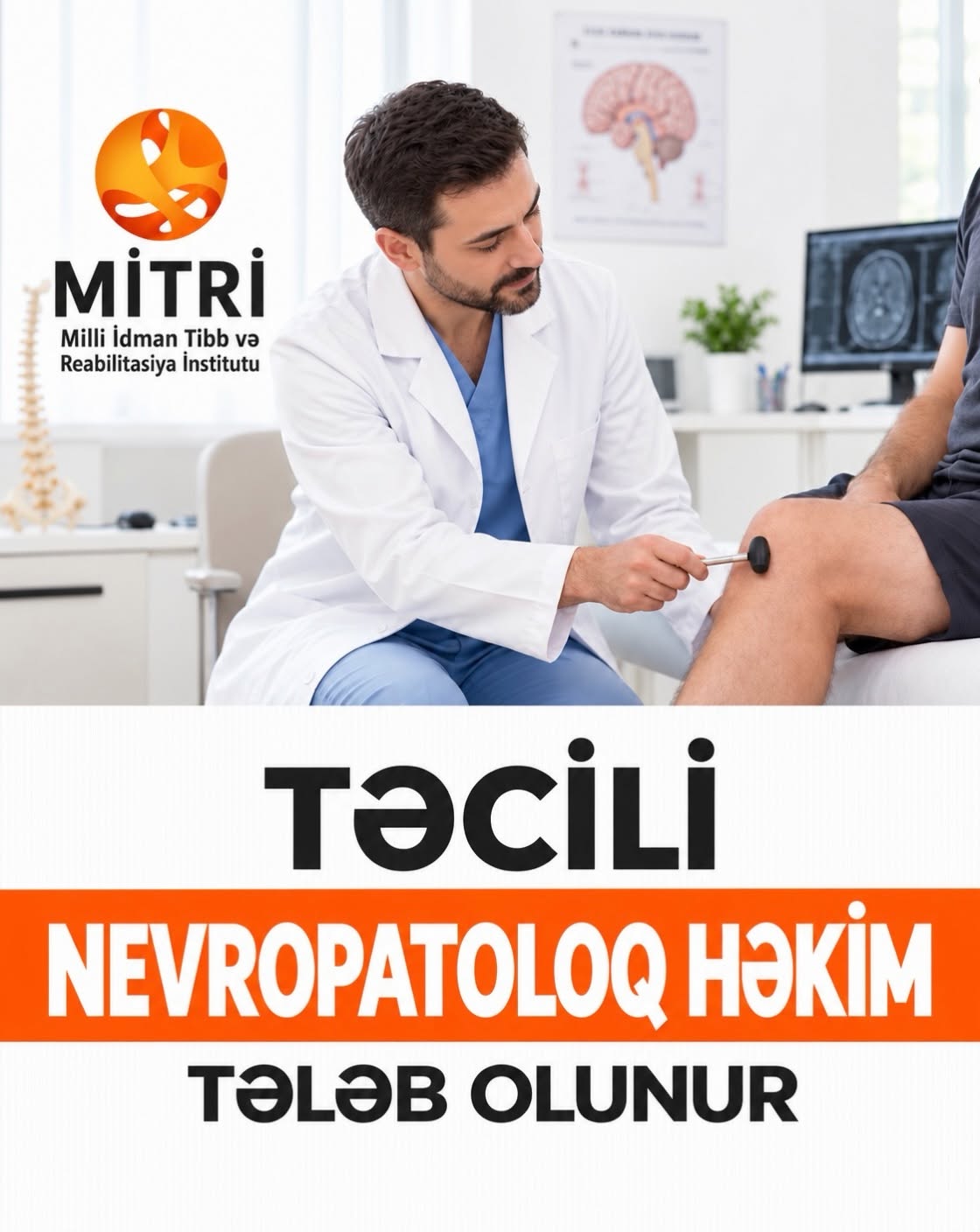  Milli İdman Tibb və Reabilitasiya İnstitutuna nevropatoloq həkim tələb olunur 