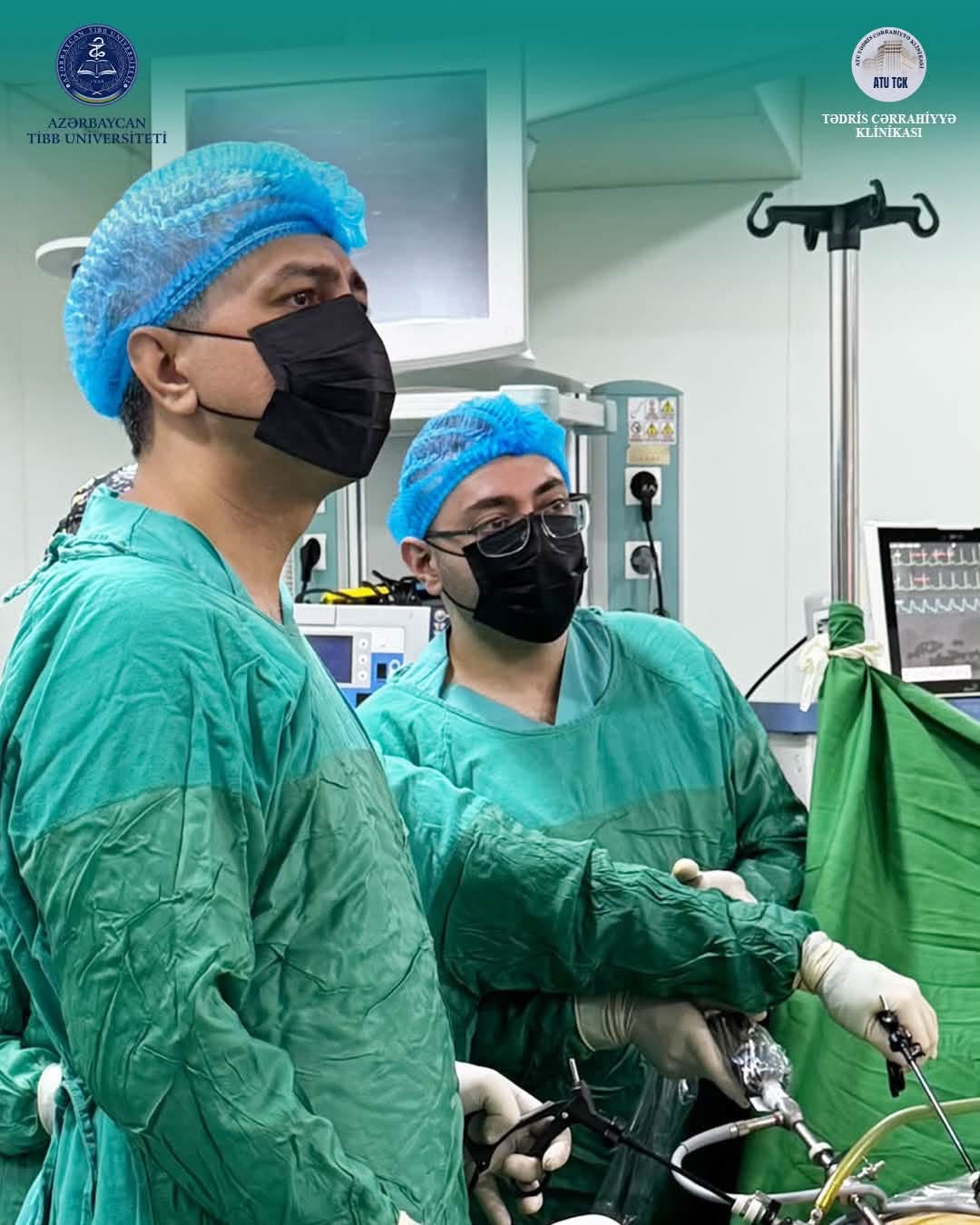 Tədris Cərrahiyyə Klinikasında laparoskopik sol tərəfli hemikolektomiya əməliyyatı uğurla icra olunub