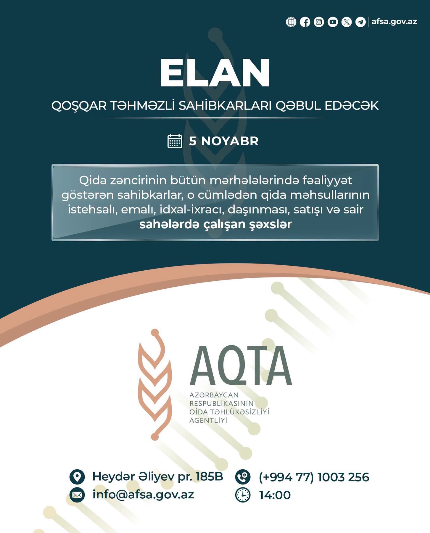 Qoşqar Təhməzli sahibkarları qəbul edəcək