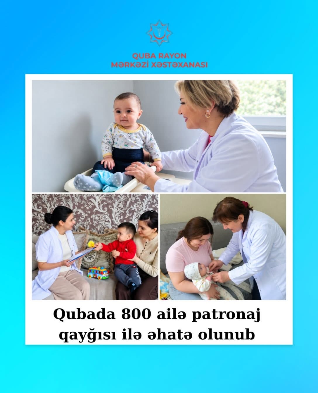 Qubada 800 ailə patronaj qayğısı ilə əhatə olunub
